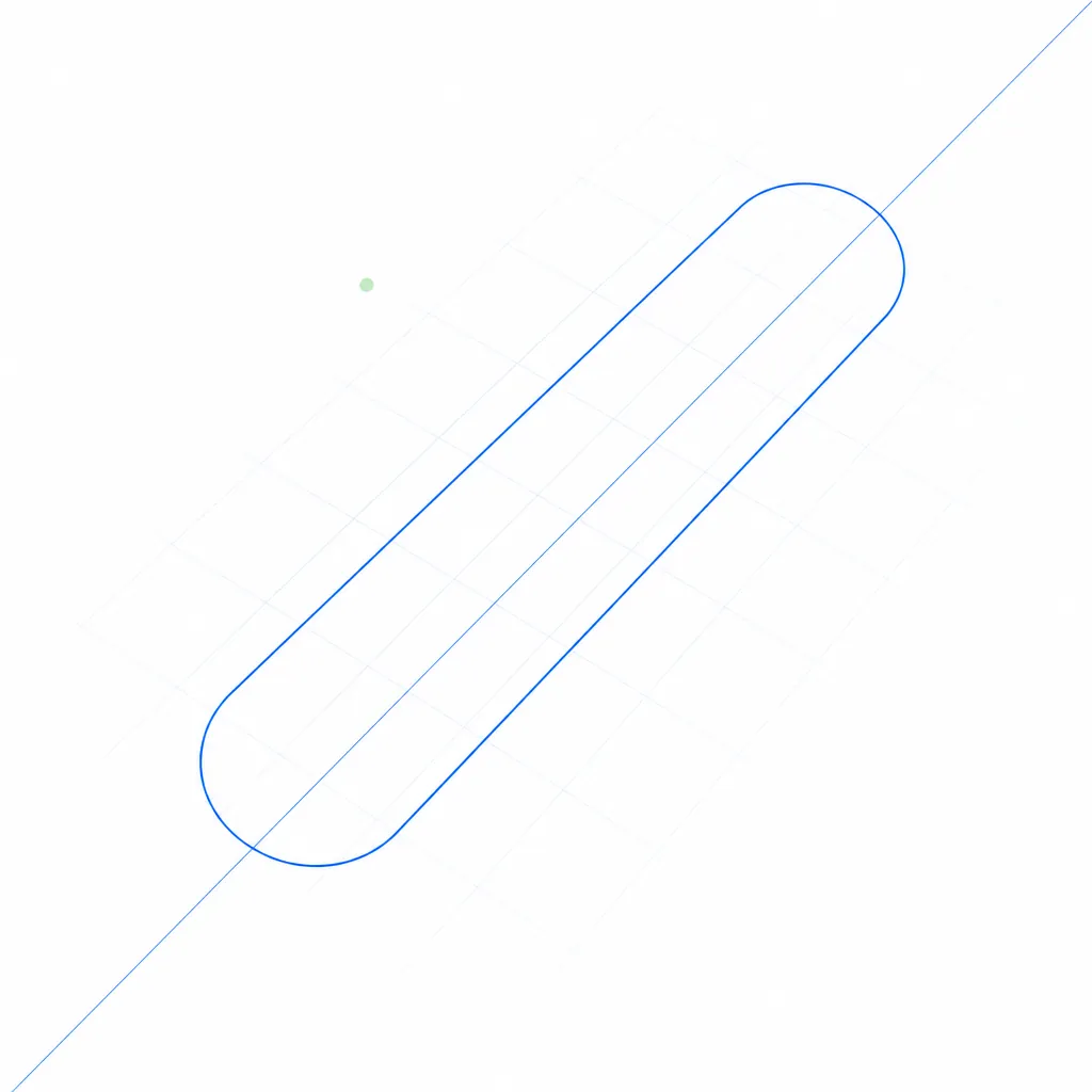 A bright white composition of a browser address bar over a faint blue grid